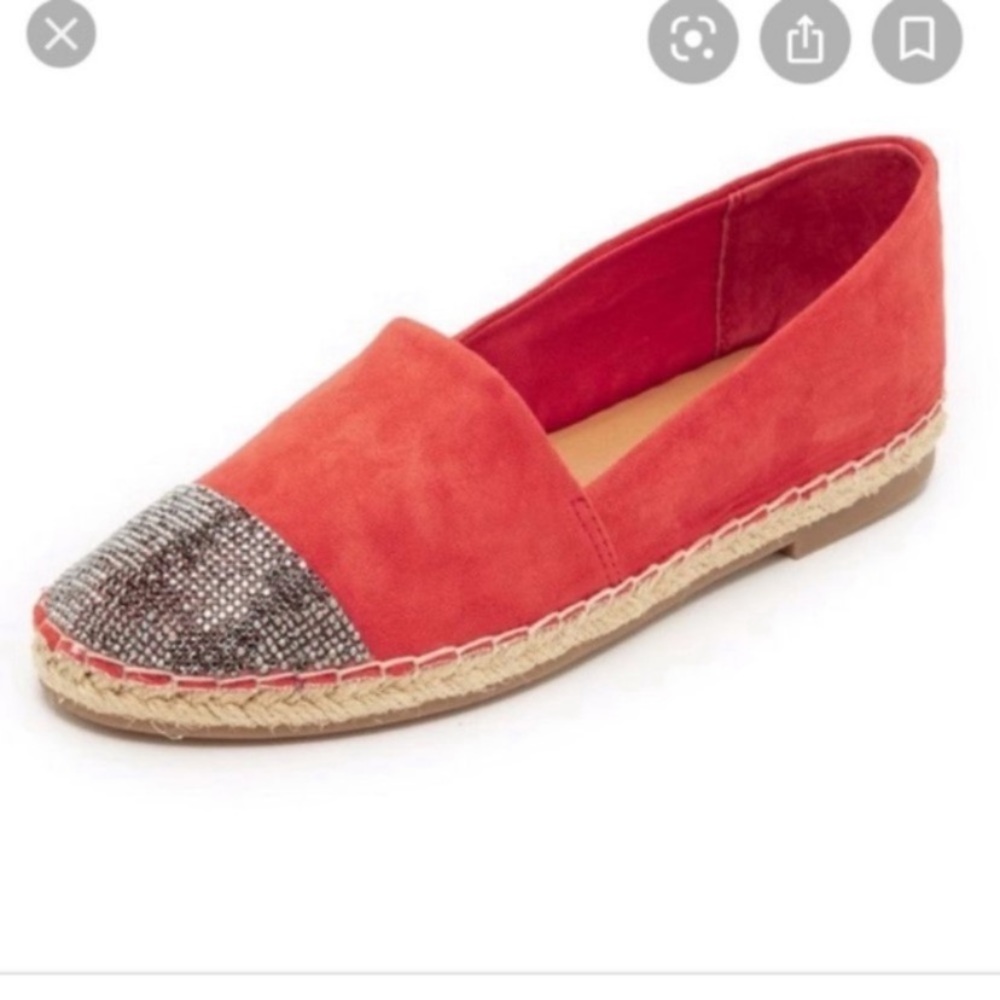 Kendall & Kylie sequined toe espadrille flat sz 8.5